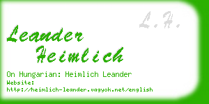 leander heimlich business card
